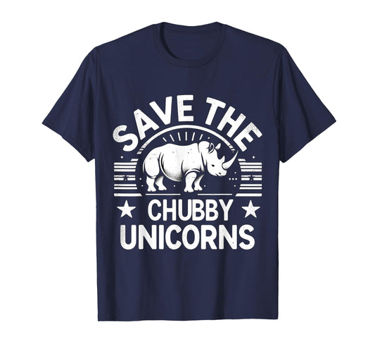 Rhino Save the Cubby Unicorns Rhinoceros T-Shirt