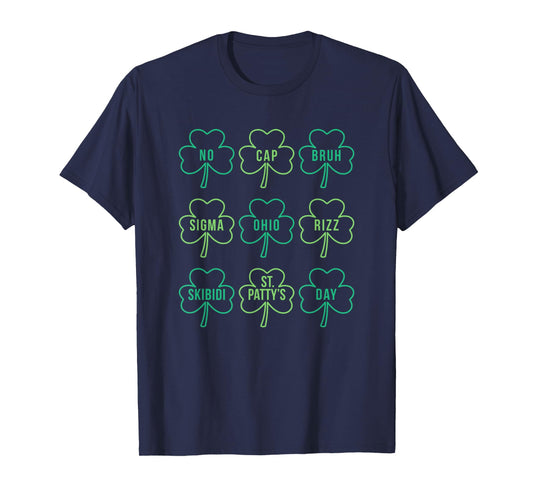 Skibidi St Patty’s Day Rizz No Cap Bruh Patrick’s Day T-Shirt