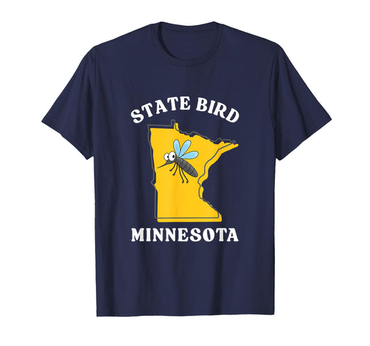 Funny Retro Minnesota Mosquito State Bird Great Lakes Humor T-Shirt