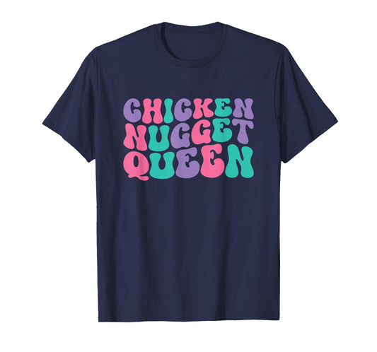 Chicken Nugget Queen Womens Chicken Nuggets Retro Vintage T-Shirt
