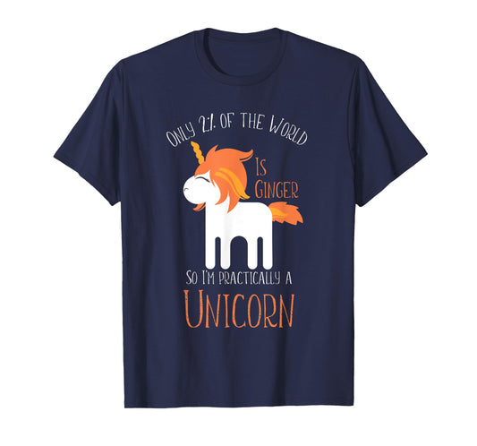 Funny Redheads Tshirt for Women and Kids Ginger Unicorn T-Shirt