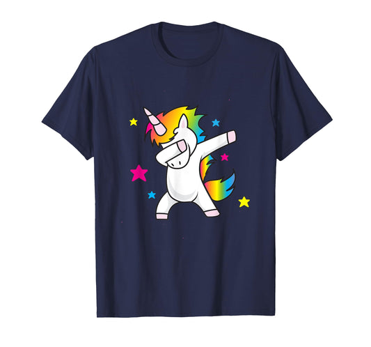 Dabbing Unicorn Funny Dance T-Shirt Kid's And Adults