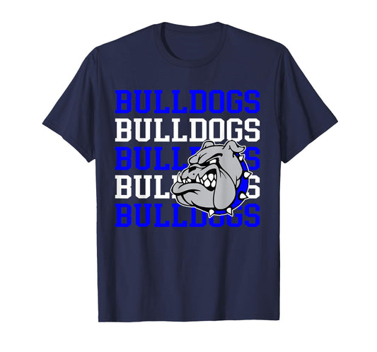 Bulldogs School Spirit Bulldog Mascot Teacher Back to School Men Women Kids T-Shirt