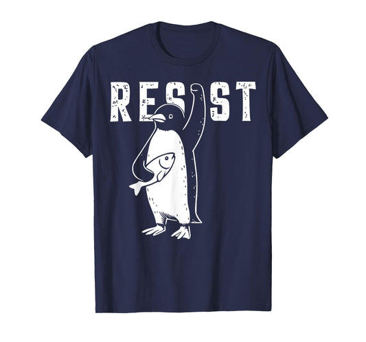 Penguin Resist Meme – Tariff Protest Meme, Flippers Up T-Shirt