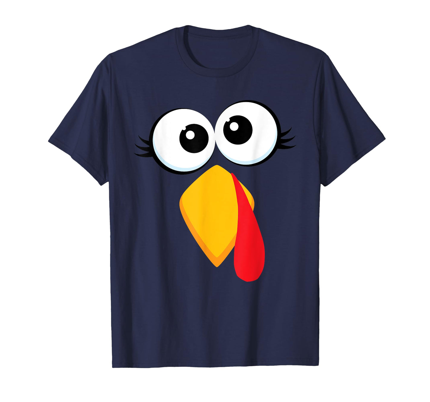 Funny Turkey Face Thanksgiving Cute Boys Girls Chicken Face T-Shirt