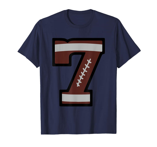 Number #7 Football Number T-Shirt