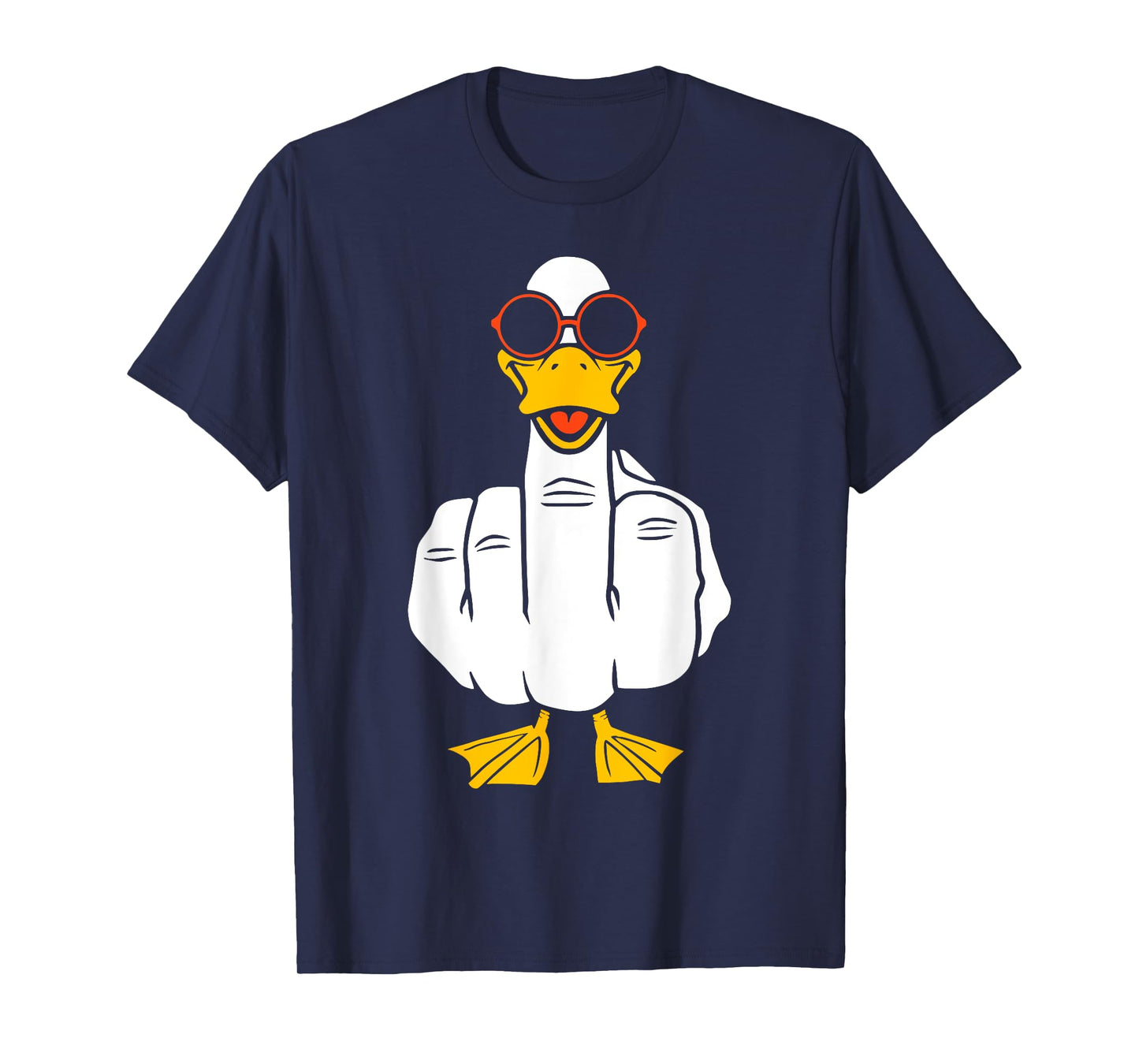 Middle Finger Funny Duck Inappropriate Rude Antisocial T-Shirt