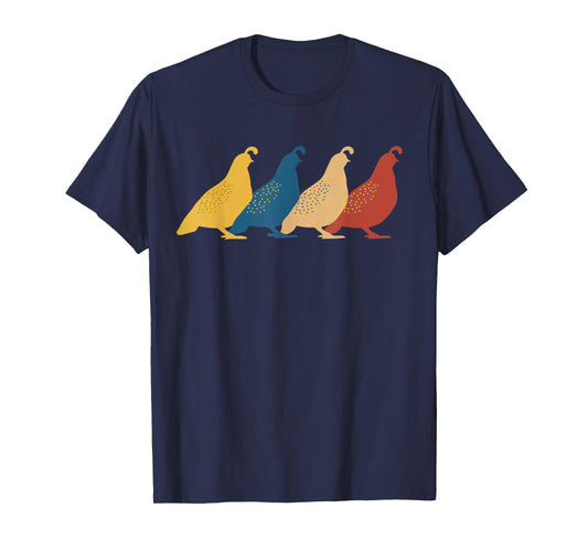 Quail Retro Bird Quails Animal T-Shirt