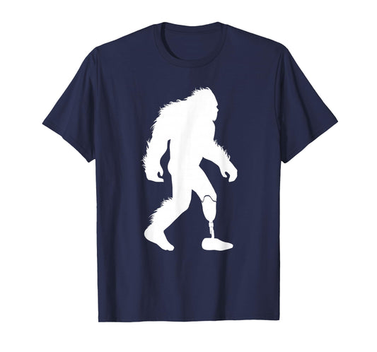 Bigfoot Leg Amputee Sasquatch Wearing Prosthetic Leg T-Shirt