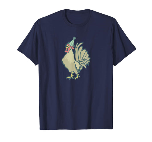 Birthday Rooster T-Shirt, Chicken Birthday Hat Rooster Kids T-Shirt