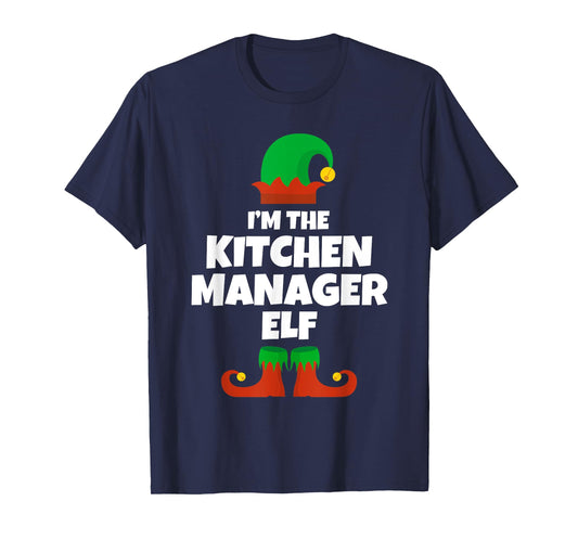I'm The Kitchen Manager Elf Family Pajama Christmas Funny T-Shirt