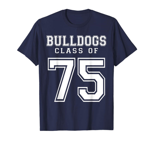 Class Of 1975 Bulldogs Custom Graduation Senior Personalized T-Shirt