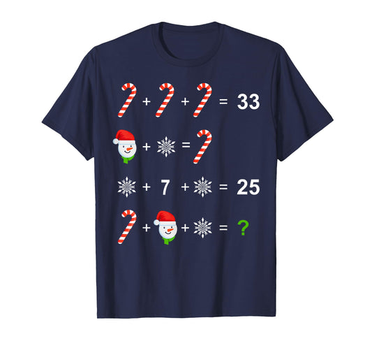 Funny Christmas Math Teacher Order of Operations Quiz Xmas T-Shirt