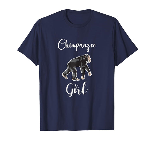 Chimpanzee Girl Shirt Monkey Chimpanzee Lover I Love Chimps T-Shirt