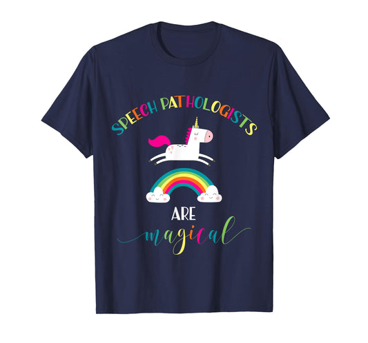Speech Pathologist Appreciation Gift Shirt Unicorn SLP Magic T-Shirt