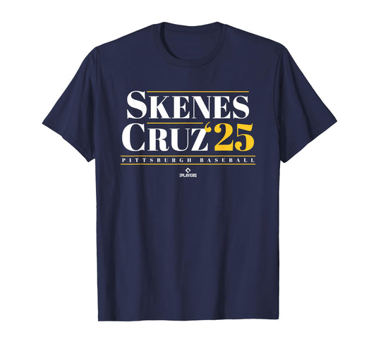 Paul Skenes Oneil Cruz 2025 Pittsburgh Baseball MLBPA T-Shirt