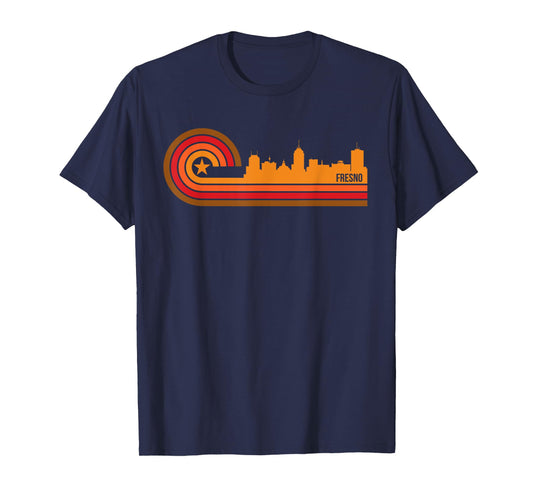 Retro Fresno T-Shirt - Fresno CA Skyline Shirt T-Shirt