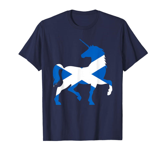 Scotland Flag Unicorn Scot Tartan Plaid Day Scottish Unicorn T-Shirt