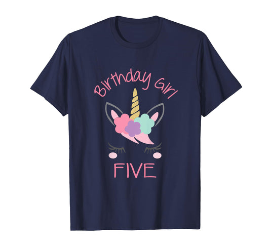 5th Birthday Unicorn Outfit, 5th Birthday Girl Shirt T-Shirt