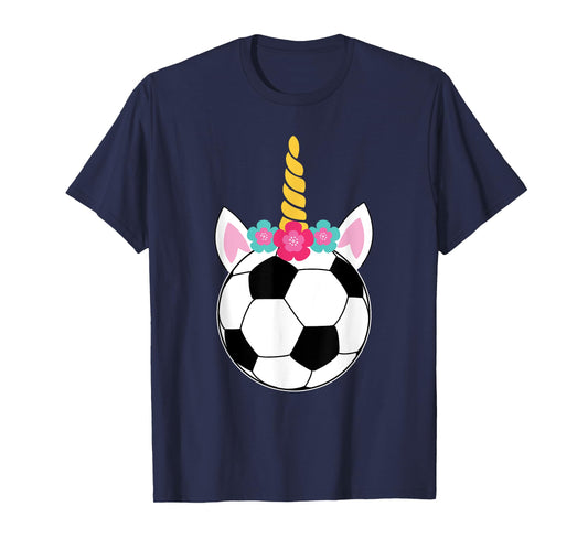 Soccicorn! Funny Soccer Unicorn Pink Sparkle Girls T-Shirt T-Shirt