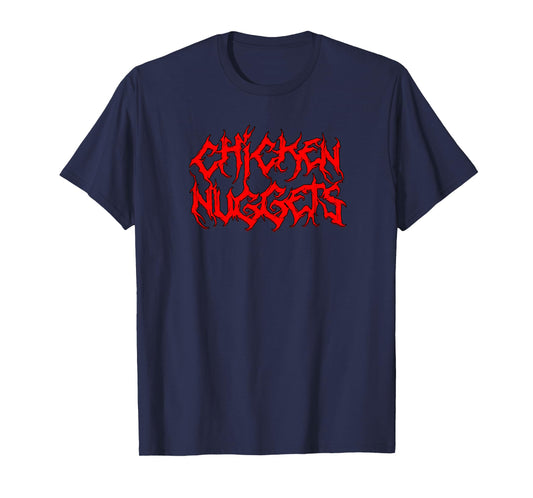 CHICKEN NUGGETS Heavy Metal Band Parody Fast Food Vintage T-Shirt