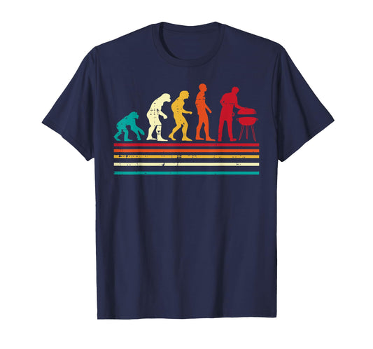 Bbq Grilling Evolution Retro Barbecue Men Women Kids T-Shirt