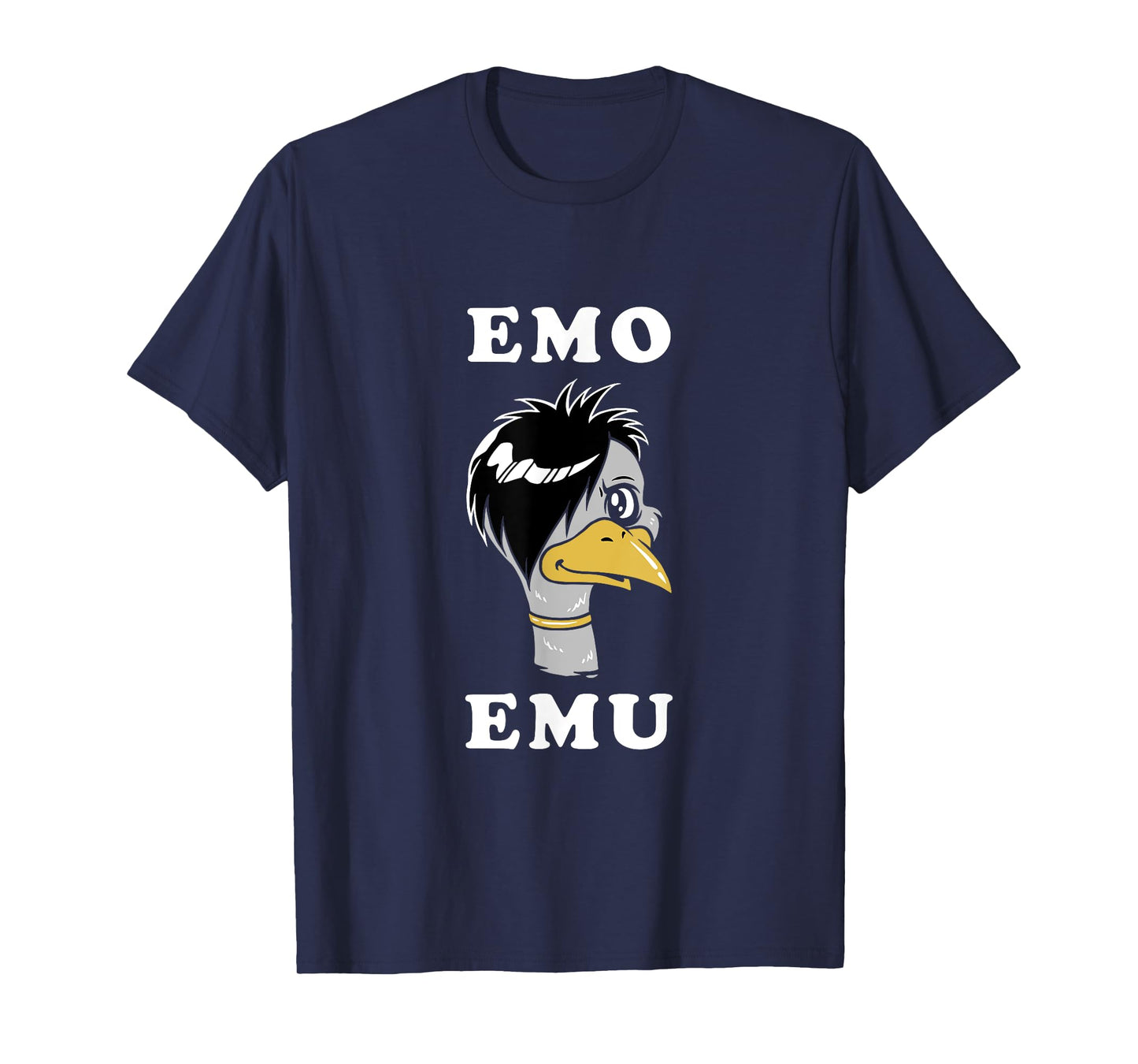 Emo Emu T-Shirt Funny Metal Gothic Emu Bird T-Shirt
