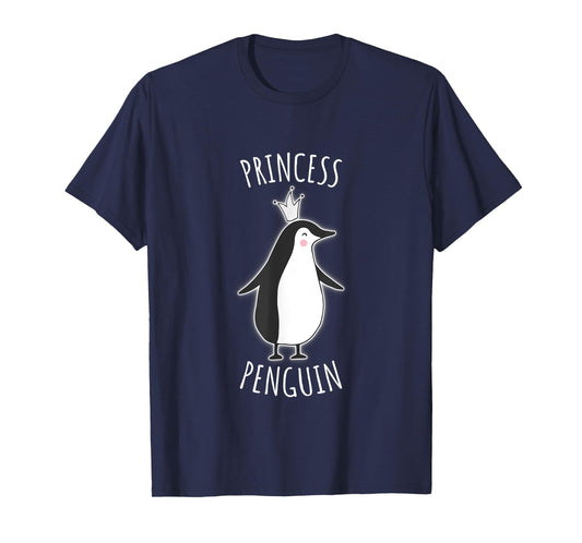 Cute Penguin Princess T Shirt Tee Gift for Boys Girls Kids