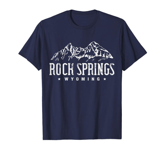 Rock Springs Wyoming Mountain Vintage Men Women T-Shirt