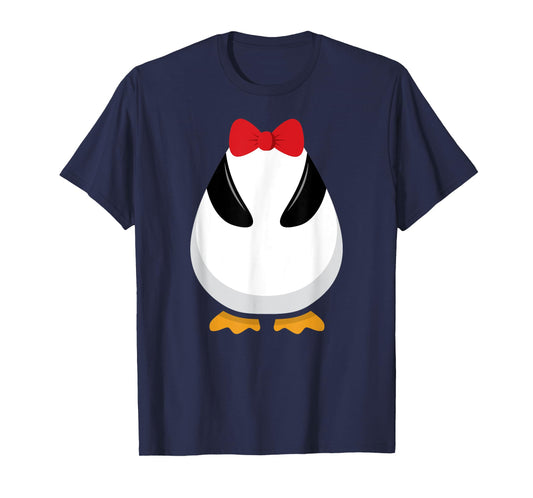 Penguin Costume T Shirt Halloween Outfit Bowtie Cute Animal T-Shirt