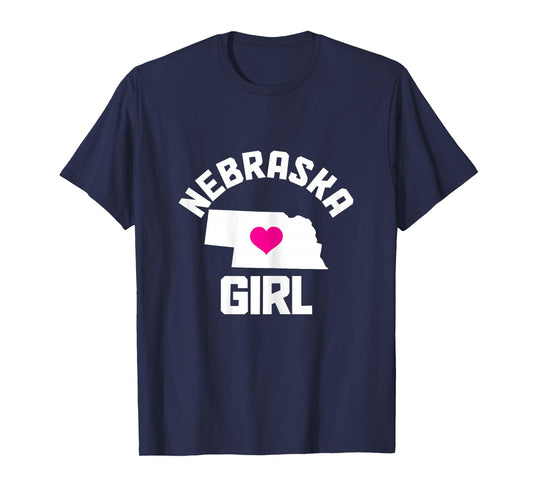 Nebraska Girls' Heart State Map T-Shirt