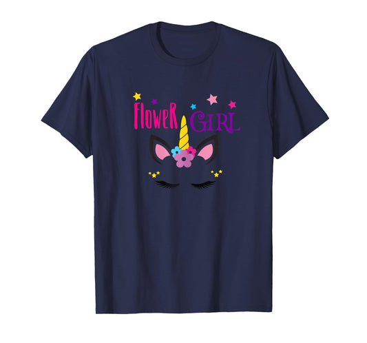 Flower Girl Unicorn T-Shirt T-Shirt