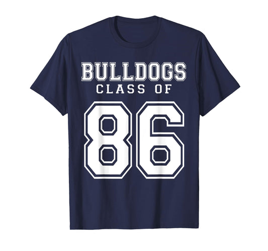 Class Of 1986 Bulldogs Custom Graduation Senior Personalized T-Shirt