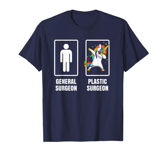 Dabbing Unicorn Plastic Surgeon Surgery Doctor Physician T-Shirt