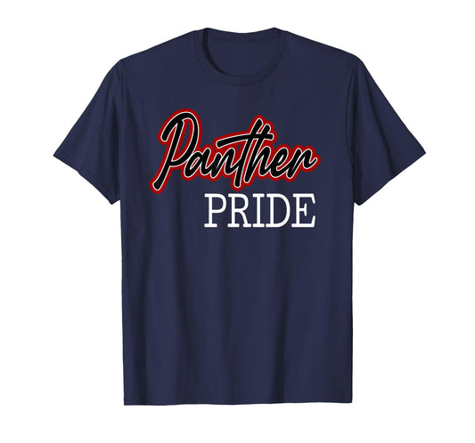 Panther Pride Red Black Panthers School Spirit Mascot Paw T-Shirt