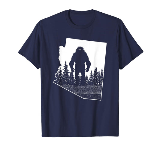 Arizona Bigfoot Nature State Pride Cool Sasquatch Silhouette T-Shirt