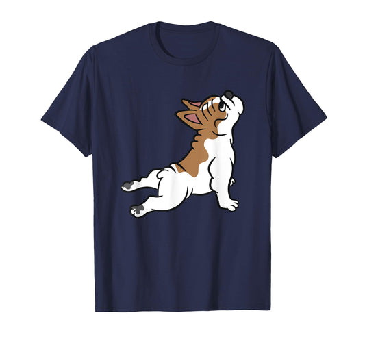 Cute French Bulldog Dog Yoga French Bulldog Men Women Girls Kids T-Shirt