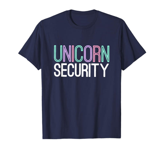 Unicorn Security Dad Mom Sis Brother Halloween Costume Gift T-Shirt