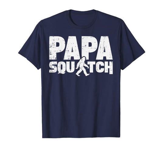 Fathers Day Bigfoot Papa Squatch Sasquatch Dad Daddy Men T-Shirt