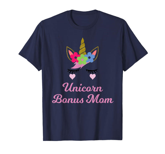 Unicorn Bonus Mom T-Shirt, Unicorn Gift, Girl Birthday Party T-Shirt