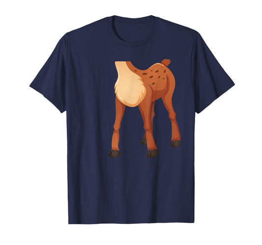 Headless Deer Lazy DIY Halloween Costume Funny Animal Body T-Shirt