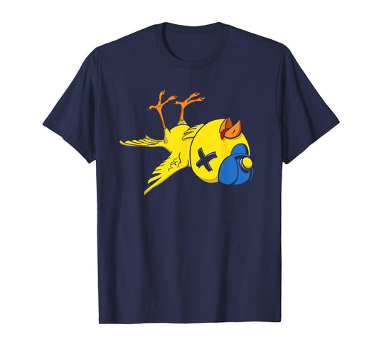 Canary in a Coal Mine Funny Bird & Miner Hard Hat T-Shirt