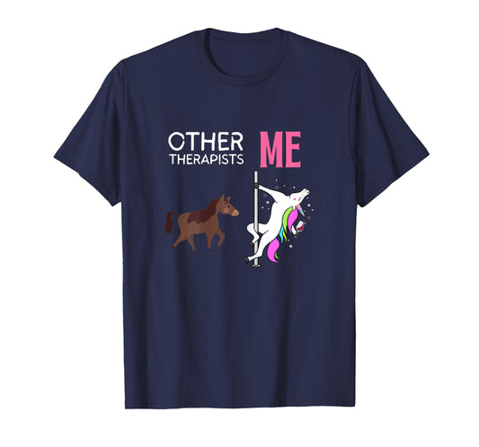 Other Therapists Me Unicorn Wine Lover Design T-Shirt