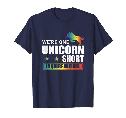 Inquire Within Funny Polyamory Unicorn Hunting A Poly Couple T-Shirt