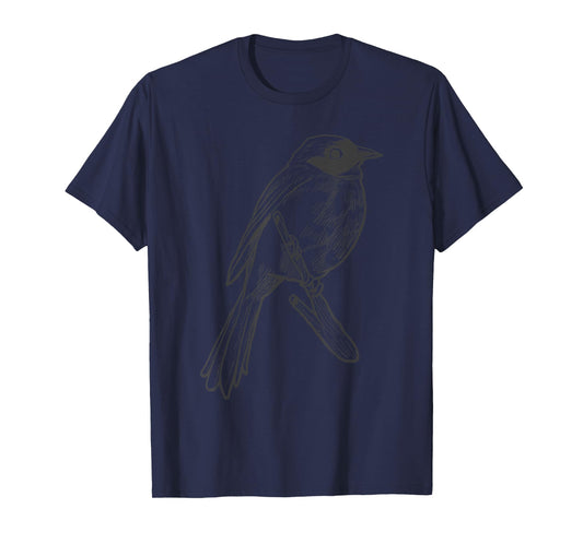 Vintage Birder Graphic Retro Chickadee Bird T-Shirt