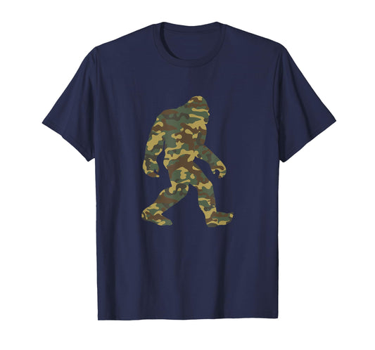 Camouflage Bigfoot Sasquatch Camo Army Pattern Big Foot Tee T-Shirt
