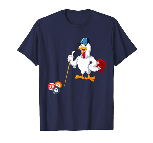 Chicken Playing Billiards Costume Billiards Player Family T-Shirt