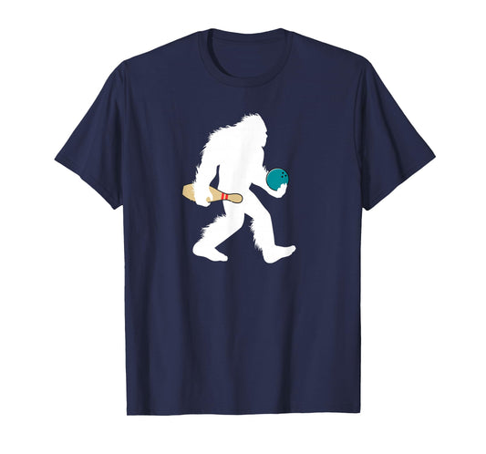 Bigfoot Bowling Funny Sport Lane Sasquatch Bowler T-Shirt