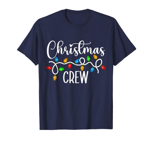 Christmas Crew Xmas Lights Family Matching Pajamas Holiday T-Shirt