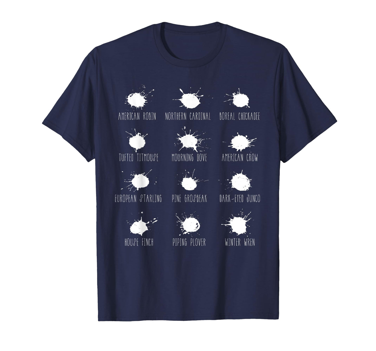 Bird Poop Chart Funny Birding Birdwatching Birdwatcher T-Shirt